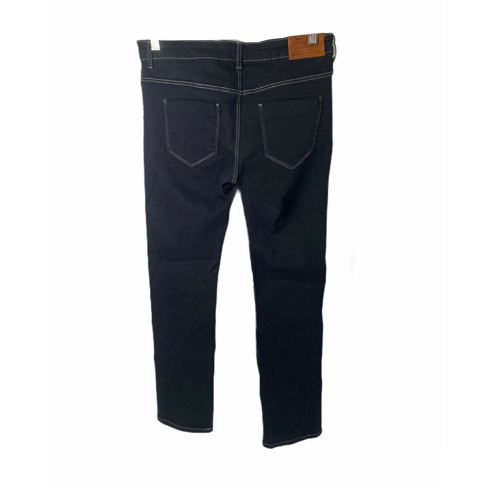 Zara Z1975 Zara Z1975 Women’s Straight Leg Black Twill Denim Five Pocket size 10 - Picture 2 of 10